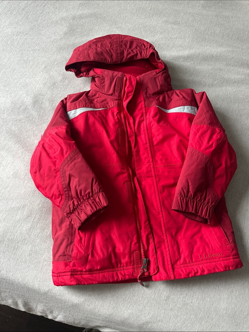 L.L. Bean Kids' Red Hooded Ski Jacket size 4T